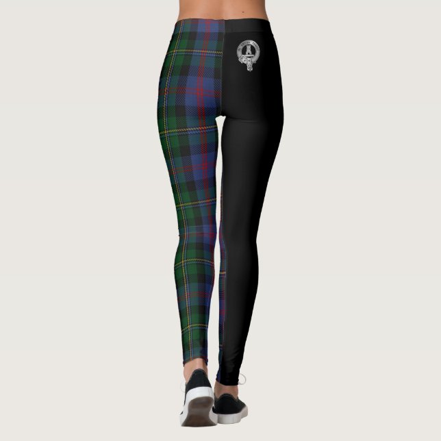 Clan Malcolm Crest & Tartan Leggings (Back)