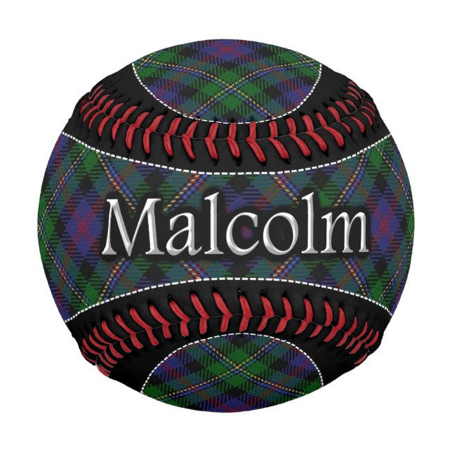 Clan Malcolm Scottish Dream Tartan Baseball (Front)