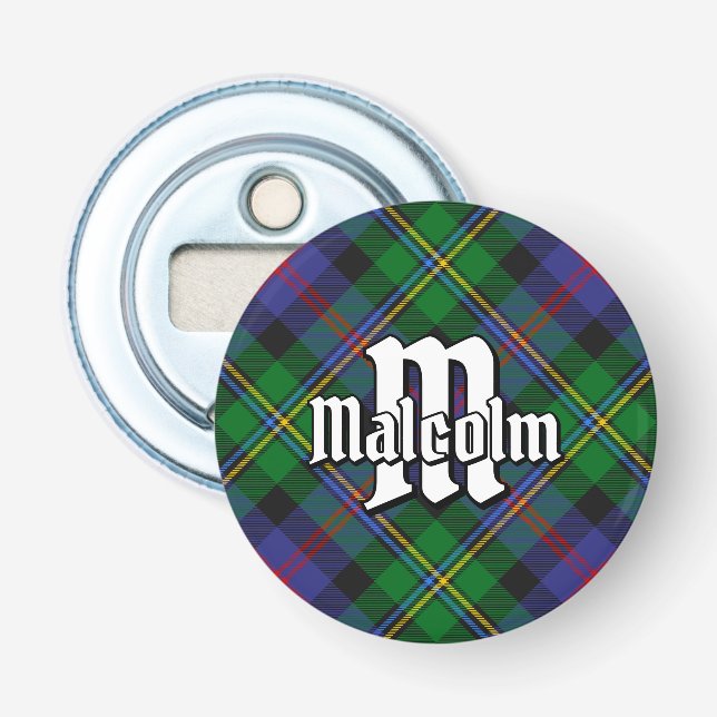 Clan Malcolm Tartan Bottle Opener (Front)