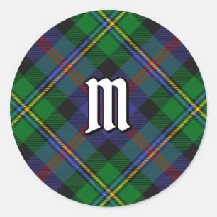 Clan Malcolm Tartan Classic Round Sticker