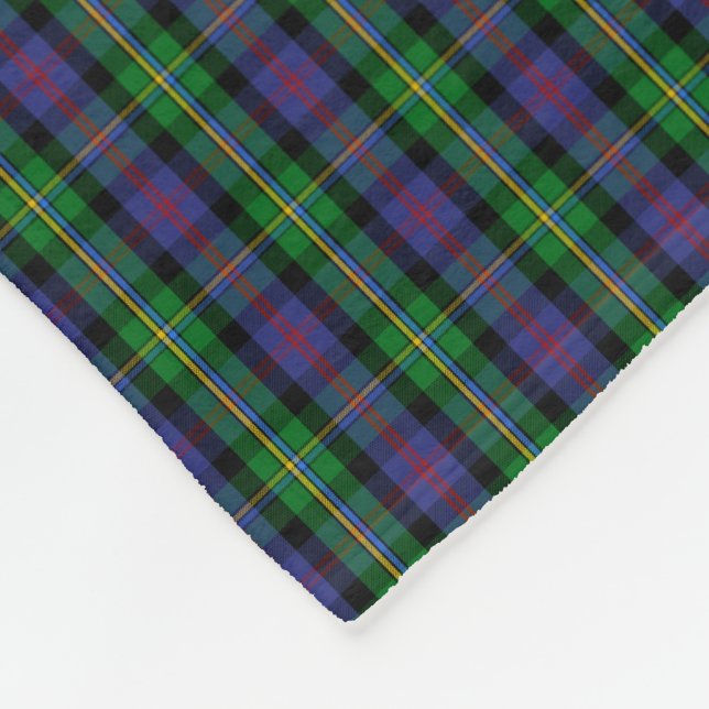Clan Malcolm Tartan Fleece Blanket (Corner)