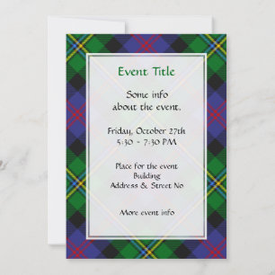 Clan Malcolm Tartan Invitation