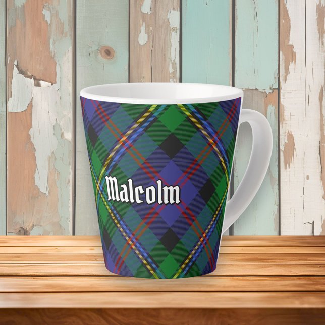 Clan Malcolm Tartan Latte Mug (Creator Uploaded)