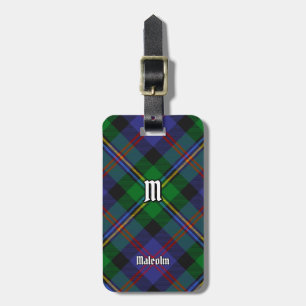 Clan Malcolm Tartan Luggage Tag