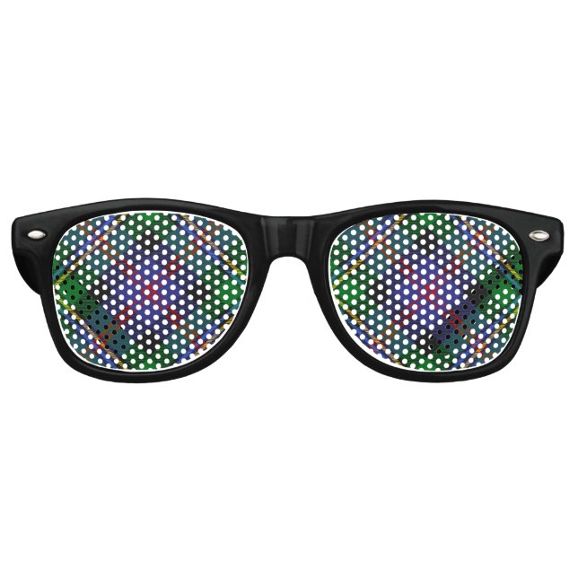 Clan Malcolm Tartan Retro Sunglasses (Front)