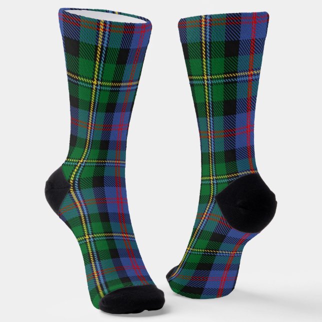 Clan Malcolm Tartan Socks (Angled)