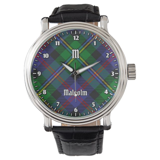Clan Malcolm Tartan Watch (Front)