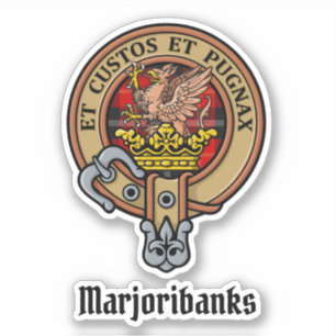 Clan Marjoribanks Crest over Tartan