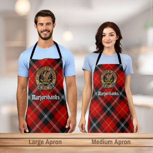 Clan Marjoribanks Crest over Tartan Apron