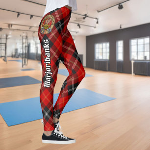 Clan Marjoribanks Crest over Tartan Leggings