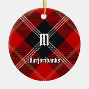 Clan Marjoribanks Tartan Ceramic Tree Decoration