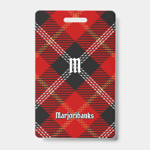 Clan Marjoribanks Tartan ID Badge