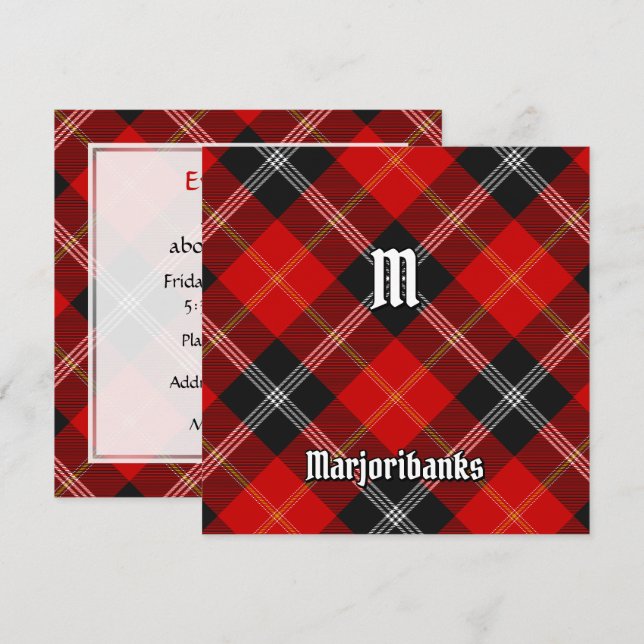 Clan Marjoribanks Tartan Invitation (Front/Back)