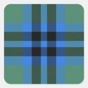 Clan Marshall Tartan Square Sticker