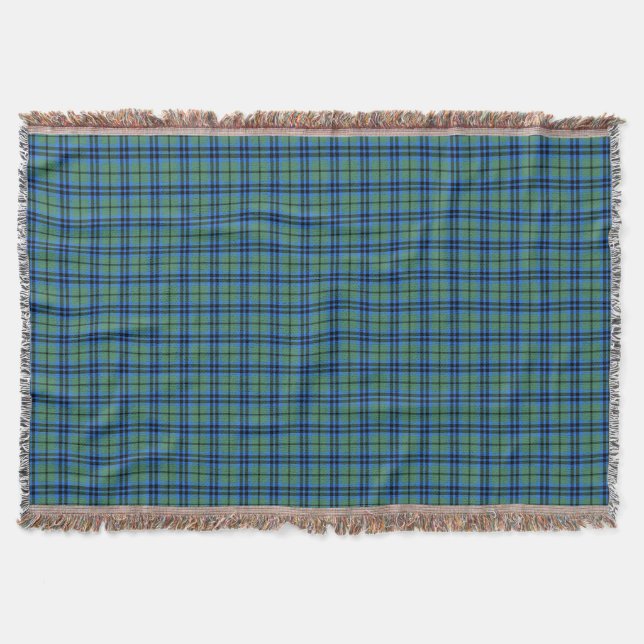 Clan Marshall Tartan Throw Blanket (Front)