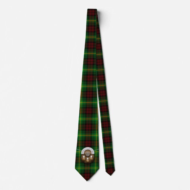 Clan Martin Tartan And Sporran Tie (Front)