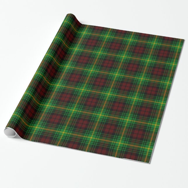 Clan Martin Tartan Wrapping Paper (Unrolled)