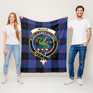 Clan Maule Modem Tartan Plaid Fleece Blanket