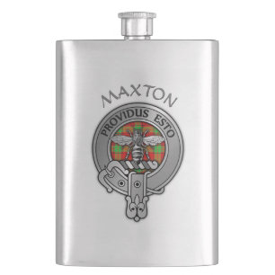 Clan Maxton Crest Hip Flask