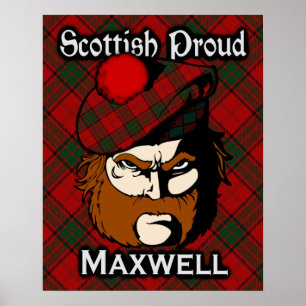 Clan Maxwell Scottish Tartan Poster