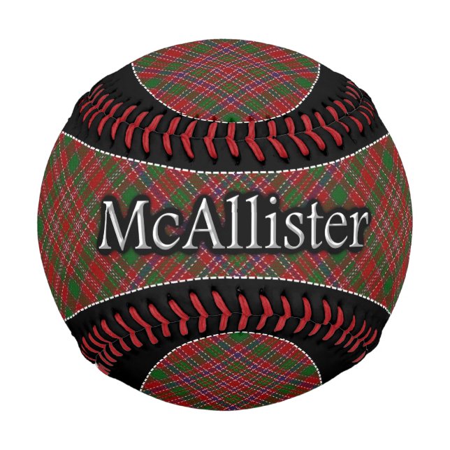 Clan McAllister MacAlister Scottish Dream Tartan Baseball (Front)