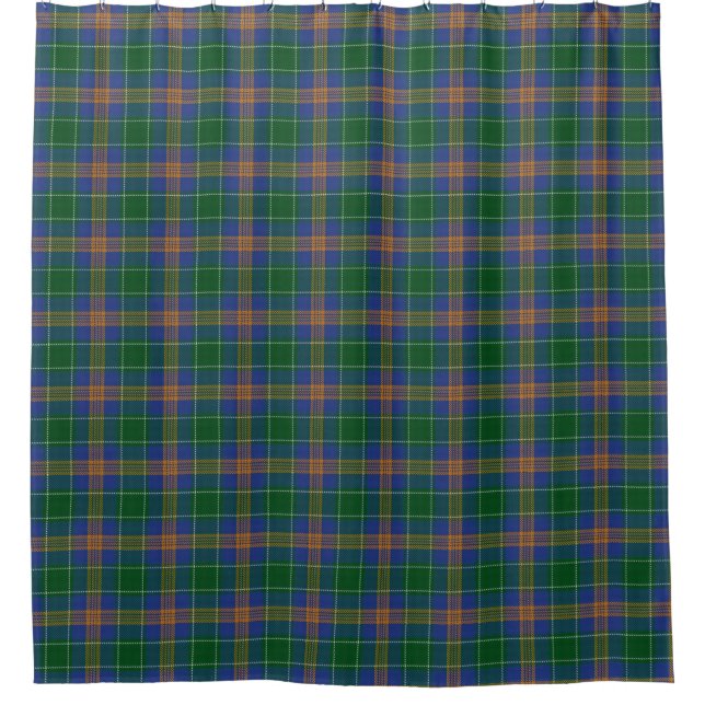 Clan McAuliffe MacAuliffe Irish Tartan Shower Curtain (Front)