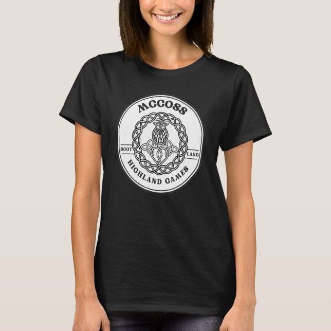 Clan Mccoss Scottish Thistle Highland Games T-Shirt (Front)