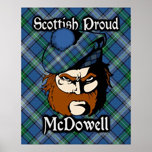 Clan McDowell Scottish Tartan Poster (Front)