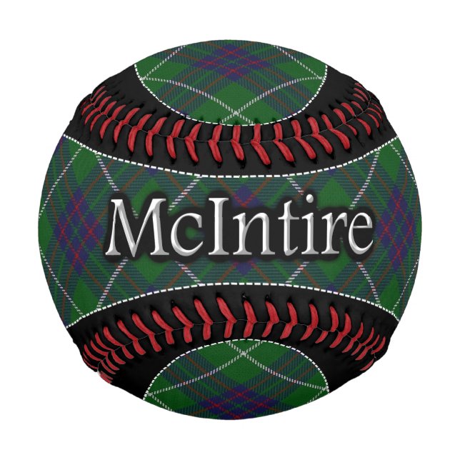 Clan McIntire MacIntyre Scottish Dream Tartan Baseball (Front)