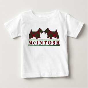 Clan McIntosh Scottie Dogs Scottish Clan Tartan Baby T-Shirt