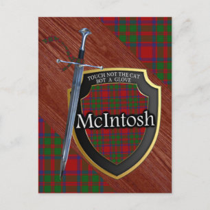 Clan McIntosh Tartan Sword & Shield Postcard