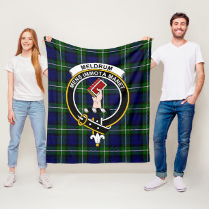 Clan Meldrum Forbes Tartan Plaid Fleece Blanket