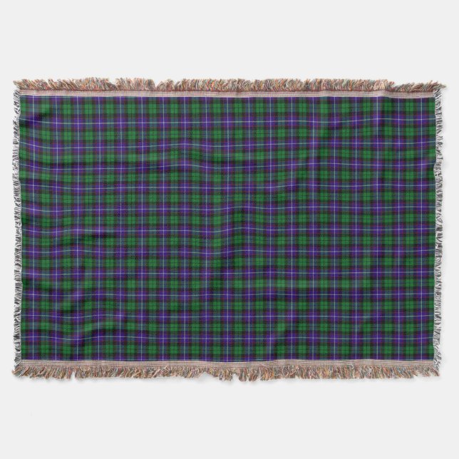 Clan Mitchell Tartan Throw Blanket (Front)