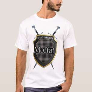 Clan Moffat Tartan Plaid Shield & Swords T-Shirt