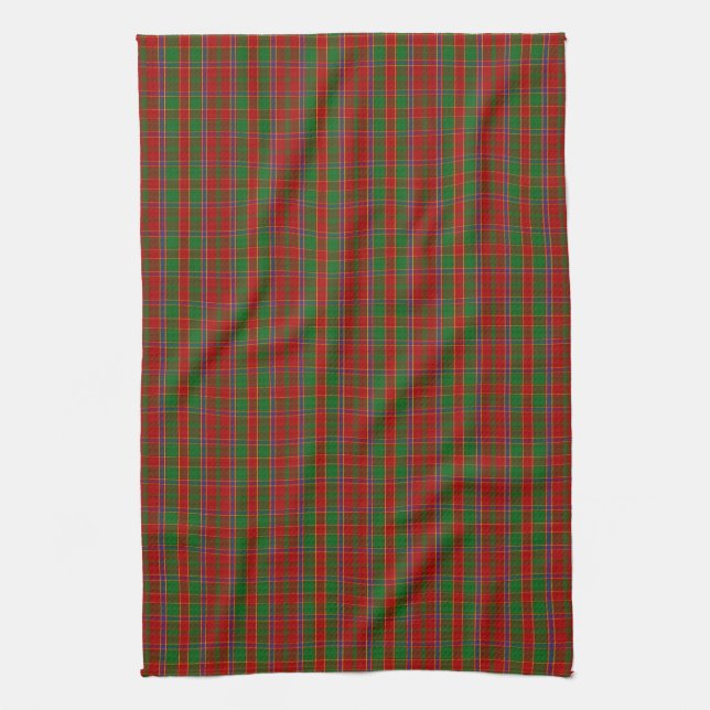 Clan Monro Tartan Tea Towel (Vertical)