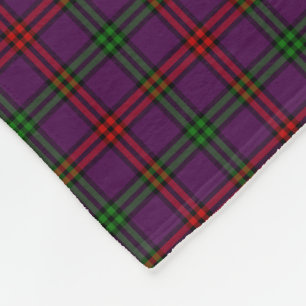 Clan Montgomery Tartan Purple Plaid Fleece Blanket
