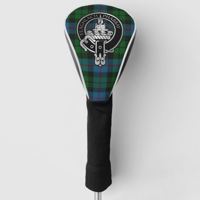 Clan Morrison Crest & Hunting Tartan Golf Head Cover (Front)