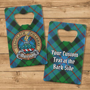 Clan Morrison Crest over Hunting Tartan