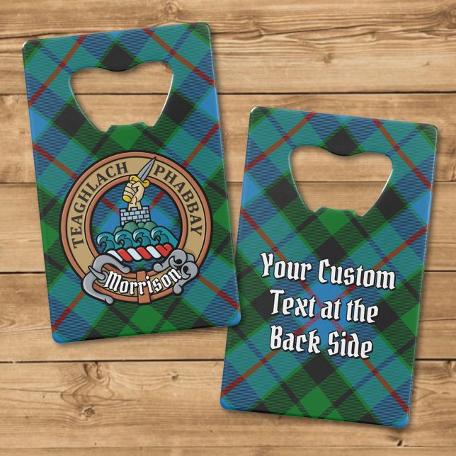 Clan Morrison Crest over Hunting Tartan (Creator Uploaded)