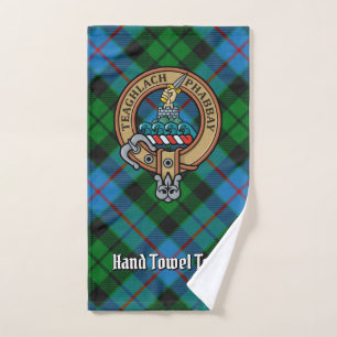 Clan Morrison Crest over Hunting Tartan Bath Towel Set