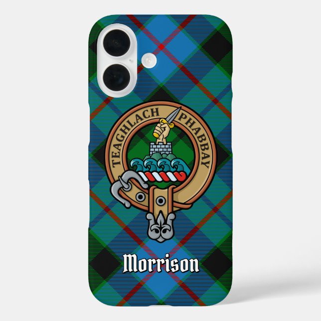 Clan Morrison Crest over Hunting Tartan Case-Mate iPhone Case (Back)