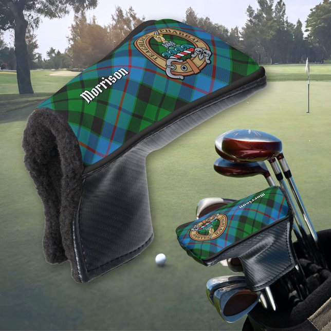 Clan Morrison Crest over Hunting Tartan Golf Head Cover (Creator Uploaded)