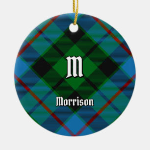 Clan Morrison Hunting Tartan Ceramic Ornament
