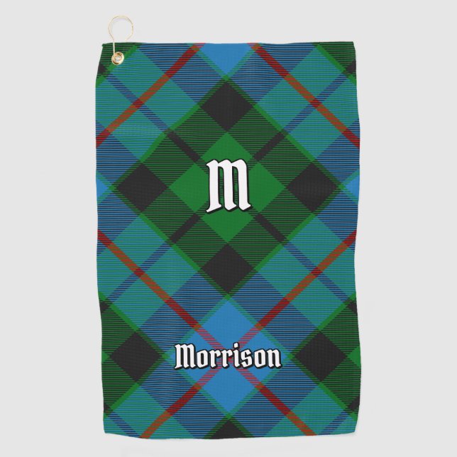 Clan Morrison Hunting Tartan Golf Towel (Front)