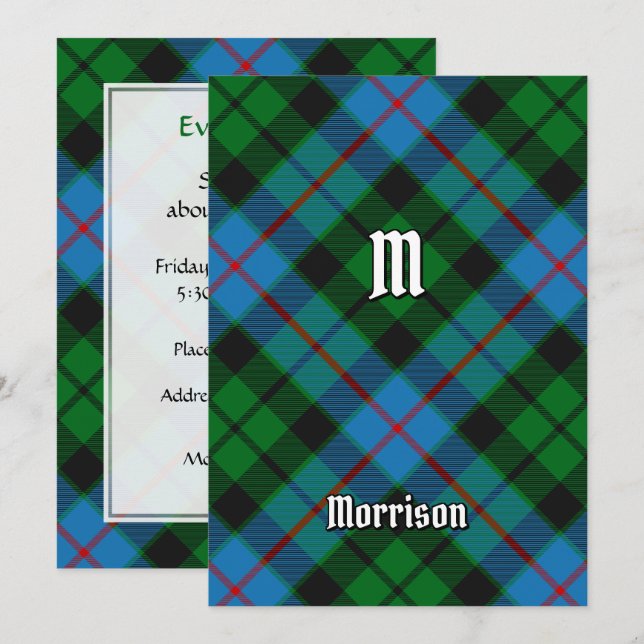 Clan Morrison Hunting Tartan Invitation (Front/Back)