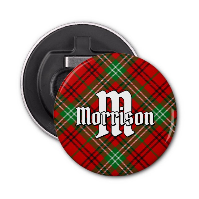 Clan Morrison Red Tartan Bottle Opener (Front)