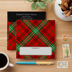 Clan Morrison Red Tartan Envelope
