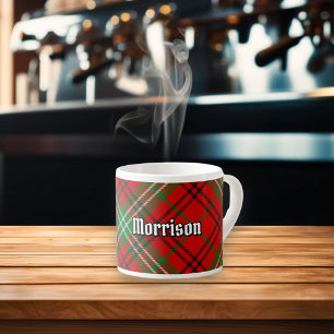 Clan Morrison Red Tartan Espresso Cup