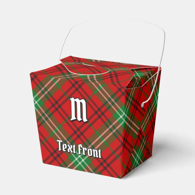 Clan Morrison Red Tartan Favour Box (Front Side)