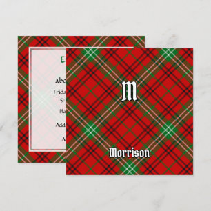 Clan Morrison Red Tartan Invitation